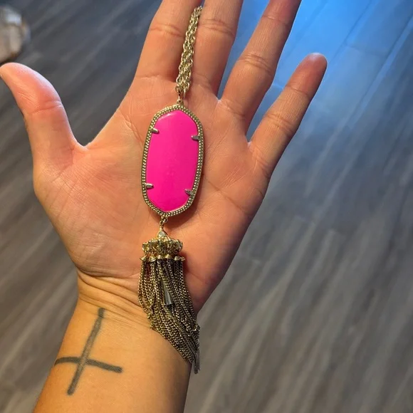 Kendra Scott Rayne Gold and Pink Pendant Necklace - Picture 6 of 8